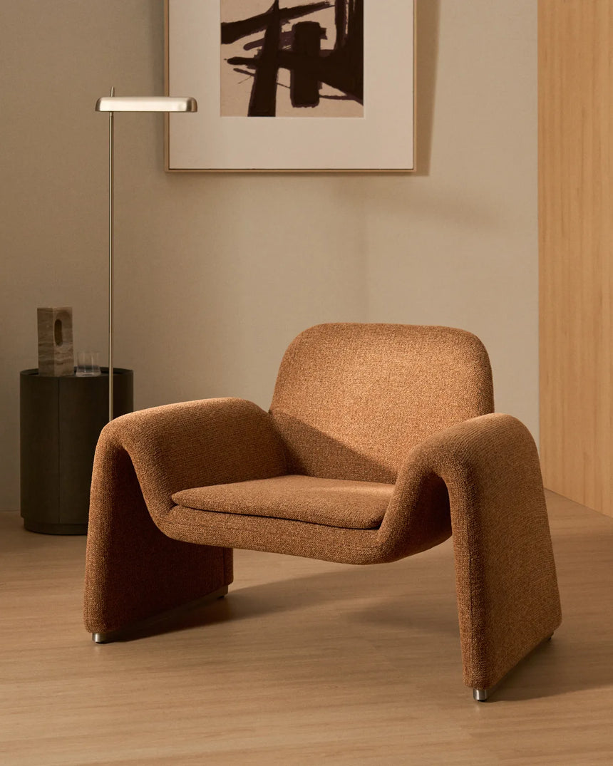 Sessel Melvia mit terrakottafarbener Chenille von Kave Home – Bild 2