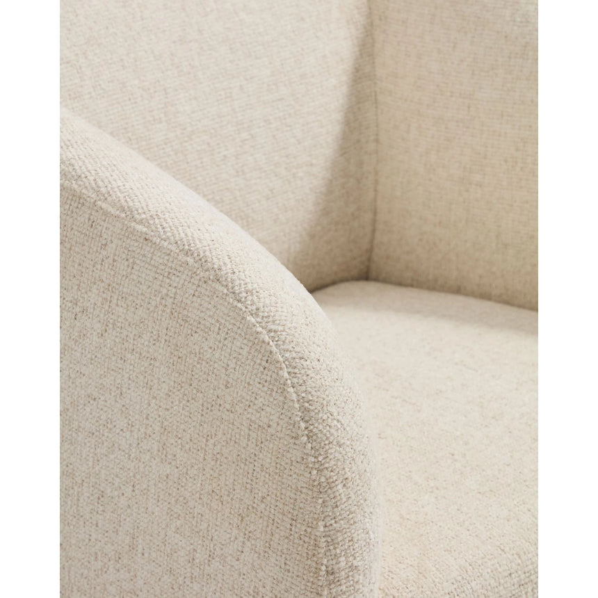 Sessel Milare in beiger Chenille, 73 cm, FSC 100 % von Kave Home – Bild 8