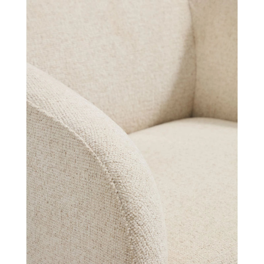 Sessel Milare in beiger Chenille, 83 cm, FSC 100 % von Kave Home – Bild 8