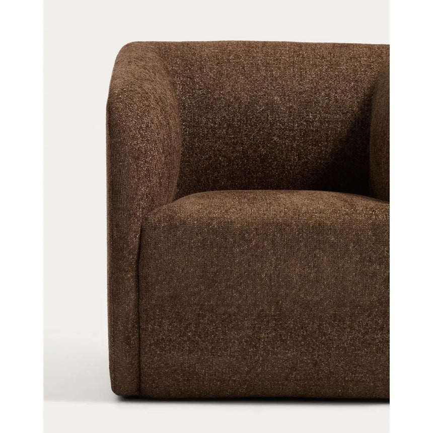 Sessel Milare in schokobrauner Chenille, 73 cm, FSC 100 % von Kave Home – Bild 6