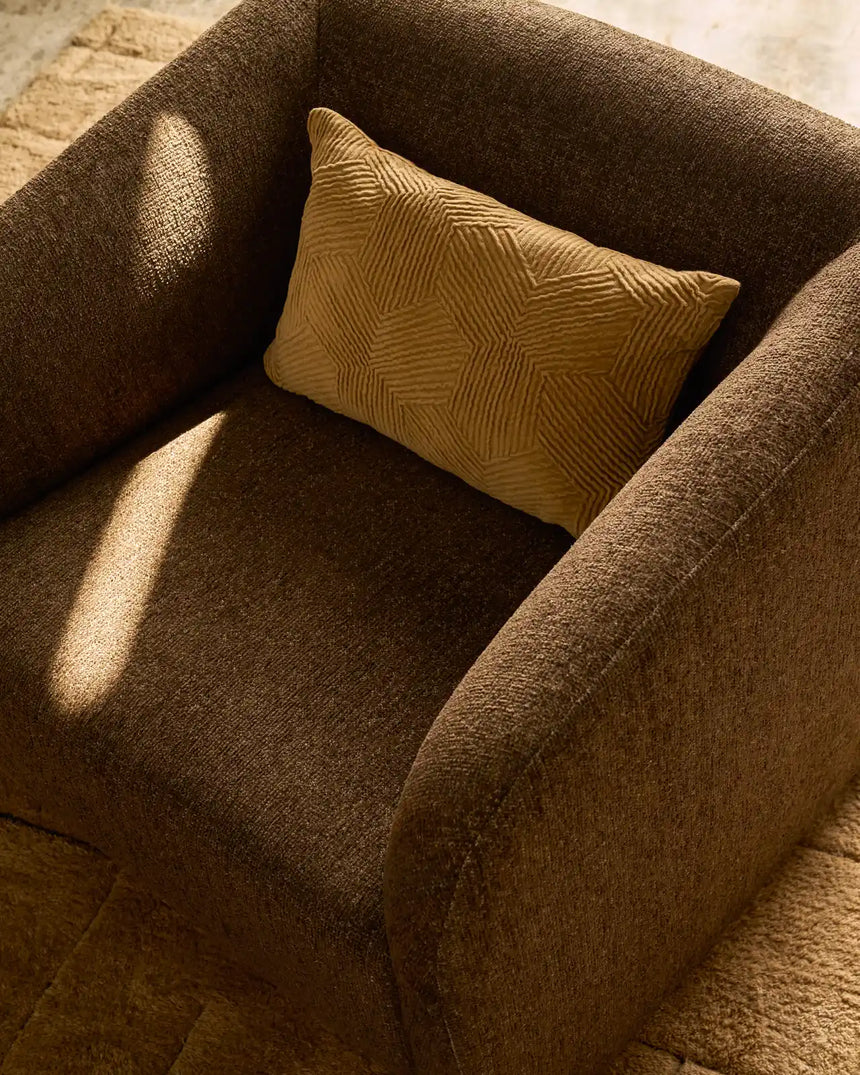 Sessel Milare in schokobrauner Chenille, 83 cm, FSC 100 % von Kave Home – Bild 3