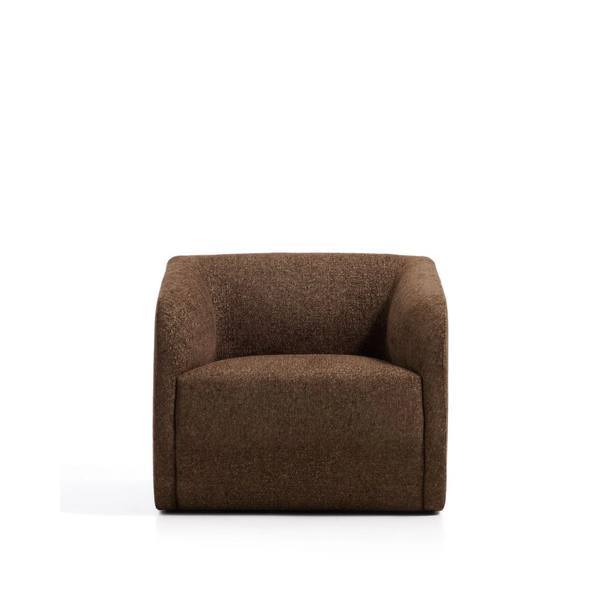 Sessel Milare in schokobrauner Chenille, 83 cm, FSC 100 % von Kave Home – Bild 6