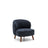 Sessel Ulit aus blaugrauer Chenille mit Beinen aus massivem Eschenholz mit Nussbaum-Finish von Kave Home – Bild 1
