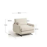 Sessel Veliro mit Samt oder Chenille und Stahlbeinen mit schwarzem Finish FSC Mix Credit von Kave Home – Bild 3