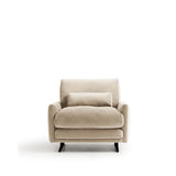 Sessel Veliro mit perlfarbenem Samt und Stahlbeinen mit schwarzem Finish FSC Mix Credit von Kave Home – Bild 1