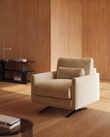 Sessel Veliro mit perlfarbenem Samt und Stahlbeinen mit schwarzem Finish FSC Mix Credit von Kave Home – Bild 2