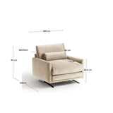 Sessel Veliro mit perlfarbenem Samt und Stahlbeinen mit schwarzem Finish FSC Mix Credit von Kave Home – Bild 3