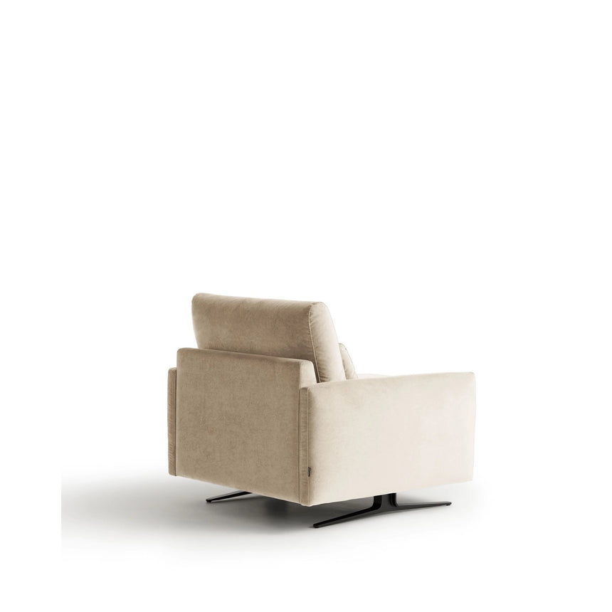 Sessel Veliro mit perlfarbenem Samt und Stahlbeinen mit schwarzem Finish FSC Mix Credit von Kave Home – Bild 6