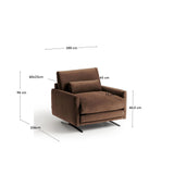 Sessel Veliro mit schokobraunem Samt und Stahlbeinen mit schwarzem Finish FSC Mix Credit von Kave Home – Bild 3
