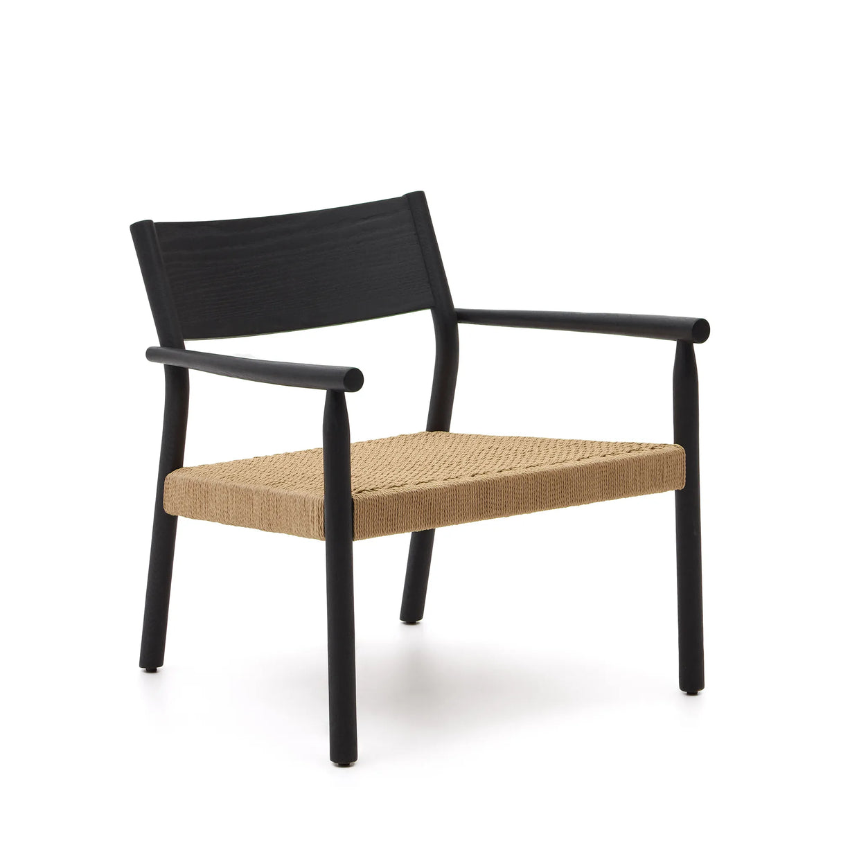 Sessel Yalia massives Eichenholz mit Nussholz-Finish und Sitz aus Papierseil FSC 100% von Kave Home – Produktbild 7