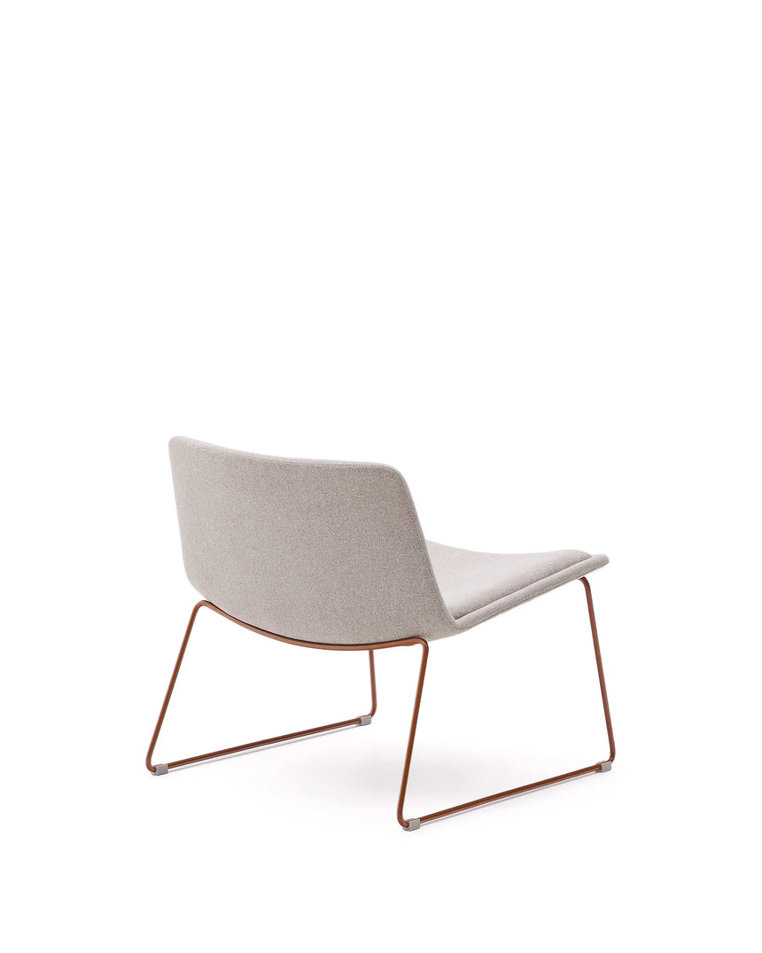 Sessel Zahara in Beige mit Stahlbeinen und Terrakotta-Finish FSC 100% von Kave Home – Produktbild 12
