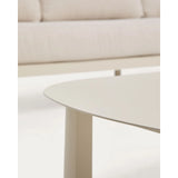 Set Aleria mit 3-Sitzer-Sofa, 2 Sesseln und Couchtisch aus Aluminium und synthetischem Seil in Ecru von Kave Home – Bild 8
