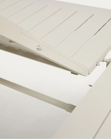 Set Ausziehtisch Livorno aus Aluminium in Ecru, Beine in Holzoptik, 6 Stühle Alimia aus Aluminium in Ecru und Synthetikseil Beige, 233 (350) x 100 cm von Kave Home – Bild 6