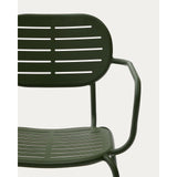 Set Brai mit Tisch und 4 Stapelstühlen aus verzinktem grünem Stahl, 180 x 90 cm von Kave Home – Bild 2