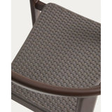 Set Erice mit 4 Stapelstühlen aus Aluminium und Seil und einem Tisch aus Aluminium und gehärtetem Glas in Braun, Ø 120 cm von Kave Home – Bild 5