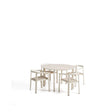 Set Erice mit 4 Stapelstühlen aus Aluminium und Seil und einem Tisch aus Aluminium und gehärtetem Glas in Ecru, Ø 120 cm von Kave Home – Bild 1