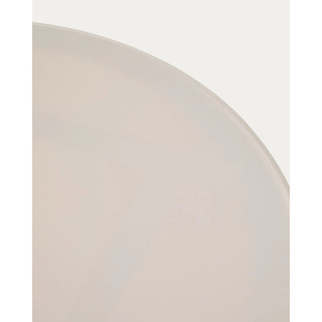 Set Erice mit 4 Stapelstühlen aus Aluminium und Seil und einem Tisch aus Aluminium und gehärtetem Glas in Ecru, Ø 120 cm von Kave Home – Bild 5
