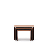 Set Litto aus 3 Nesttischen aus Walnussfurnier FSC Mix Credit 60 x 40 / 51 x 36 / 42 x 31 cm von Kave Home – Bild 1