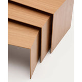 Set Litto aus 3 Tischen aus Eichenfurnier oder Wallnussfurnier FSC Mix Credit 60 x 40 / 51 x 36 / 42 x 31 cm von Kave Home – Bild 8