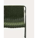 Set Maurina mit Tisch aus verzinktem Stahl und grünen Kacheln sowie 6 Stapelstühlen aus verzinktem Stahl und grünem Seil, 223 x 101 cm von Kave Home – Bild 2