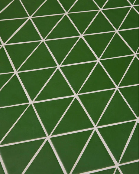 Set Maurina mit Tisch aus verzinktem Stahl und grünen Kacheln sowie 6 Stapelstühlen aus verzinktem Stahl und grünem Seil, 223 x 101 cm von Kave Home – Bild 4