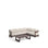 Set Nerano in Beige mit 5-Sitzer-Ecksofa und Couchtisch aus gehärtetem Glas und Aluminium von Kave Home – Bild 1