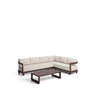 Set Nerano in Beige mit 5-Sitzer-Ecksofa und Couchtisch aus gehärtetem Glas und Aluminium von Kave Home – Bild 1