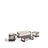 Set Nerano mit 3-Sitzer-Sofa, 2 Sesseln und Couchtisch aus gehärtetem Glas und Aluminium von Kave Home – Bild 1