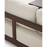 Set Nerano mit 3-Sitzer-Sofa, 2 Sesseln und Couchtisch aus gehärtetem Glas und Aluminium von Kave Home – Bild 8