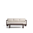 Set Nerano mit 3-Sitzer Sofa und Couchtisch aus Aluminium in Braun von Kave Home – Bild 1