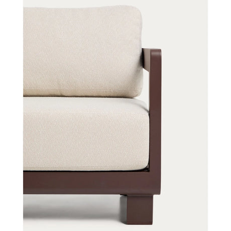Set Nerano mit 3-Sitzer Sofa und Couchtisch aus Aluminium in Braun von Kave Home – Bild 6