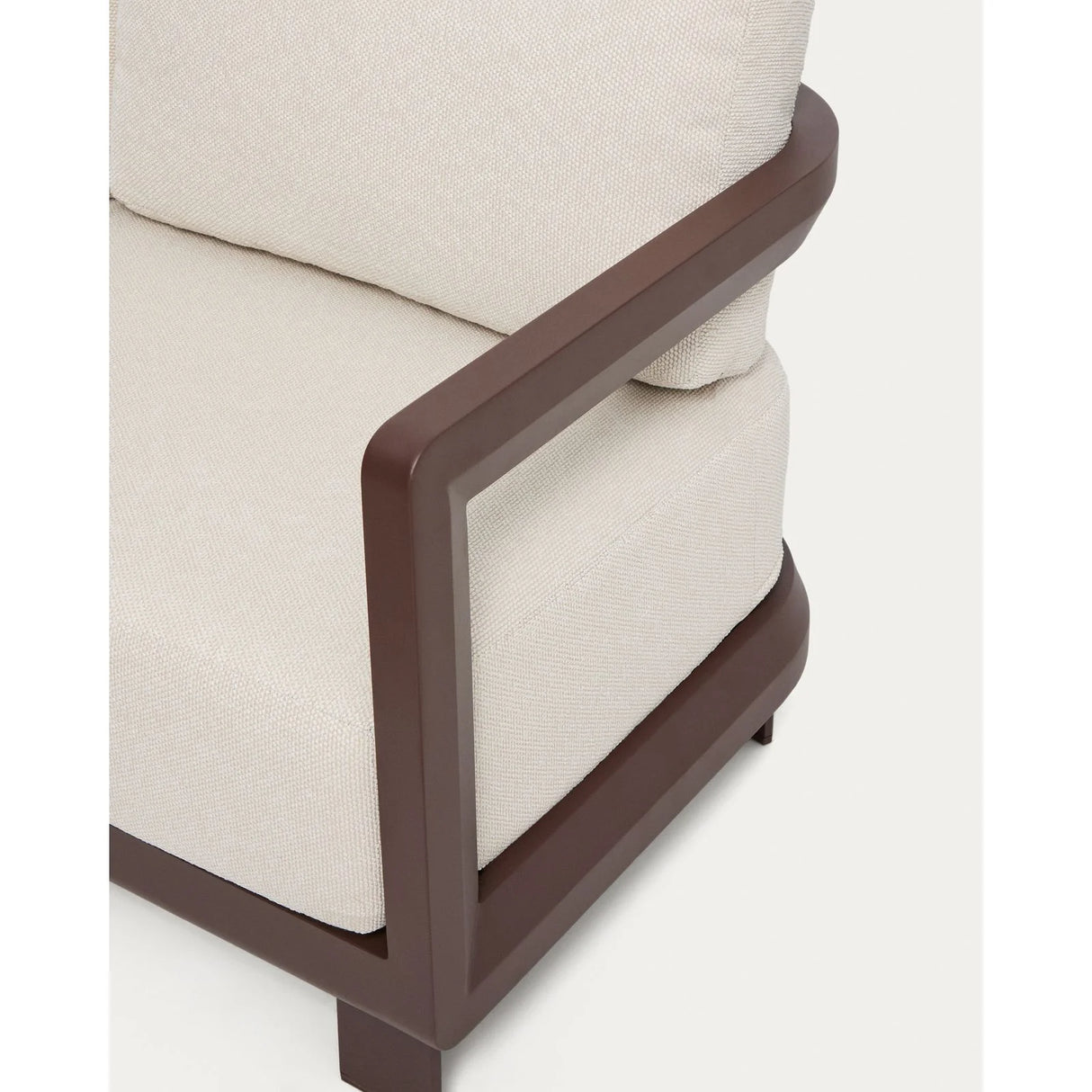 Set Nerano mit 3-Sitzer Sofa und Couchtisch aus Aluminium in Braun von Kave Home – Bild 7
