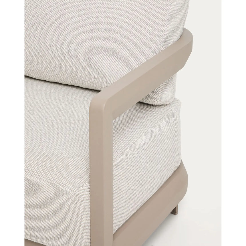 Set Nerano mit 3-Sitzer Sofa und Couchtisch aus Aluminium in Taupe von Kave Home – Bild 10