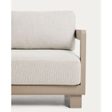 Set Nerano mit 3-Sitzer Sofa und Couchtisch aus Aluminium in Taupe von Kave Home – Bild 7