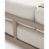 Set Nerano mit 3-Sitzer Sofa und Couchtisch aus Aluminium in Taupe von Kave Home – Bild 9