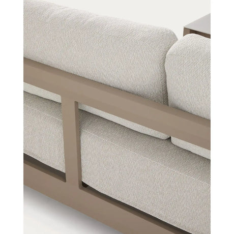 Set Nerano mit 3-Sitzer Sofa und Couchtisch aus Aluminium in Taupe von Kave Home – Bild 9