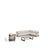 Set Nerano mit 5-Sitzer-Ecksofa, Sessel und Couchtisch aus gehärtetem Glas und Aluminium in Taupe von Kave Home – Bild 1