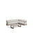 Set Nerano mit 5-Sitzer-Ecksofa und Couchtisch aus gehärtetem Glas und Aluminium in Taupe von Kave Home – Bild 1