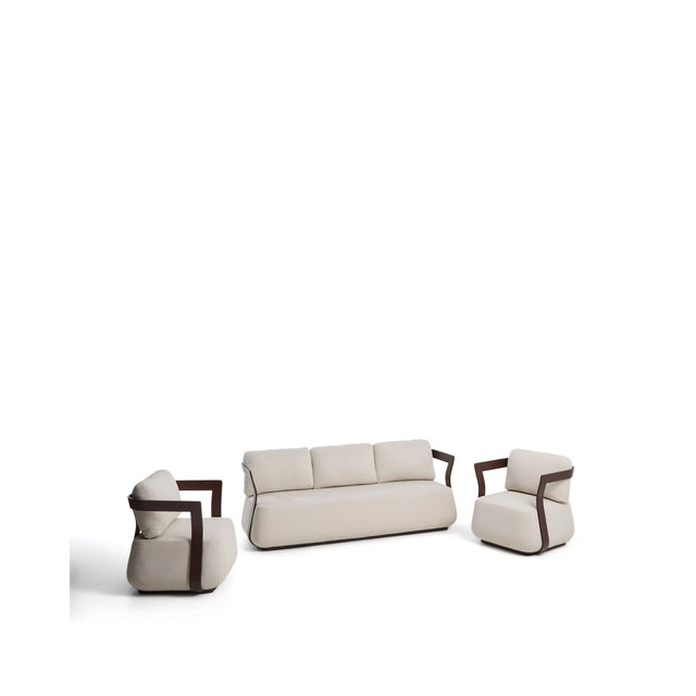 Set Tamaris mit 3-Sitzer-Sofa und 2 Sesseln aus Aluminium von Kave Home – Bild 1