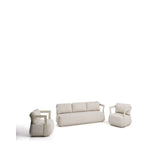Set Tamaris mit 3-Sitzer-Sofa und 2 Sesseln aus Aluminium in Ecru von Kave Home – Bild 1