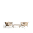 Set Zivia mit 2 Sesseln aus ecrufarbenem Seil und taupefarbenem verzinktem Stahl und Tisch aus taupefarbenem verzinktem Stahl 90 x 50 cm von Kave Home – Bild 2