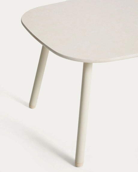 Set Zuara, bestehend aus einem 3-Sitzer-Sofa, zwei Sesseln sowie einem Outdoor-Tisch aus ecrufarbenem Aluminium und braunem Synthetikseil von Kave Home – Bild 6