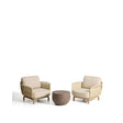 Set mit 2 Sesseln Alipa aus massivem Akazienholz und ecrufarbenem Seil, FSC 100 %, und Couchtisch Garbet aus braunem Zement Ø 60 cm von Kave Home – Bild 2