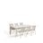 Set mit Ausziehtisch Brela aus Aluminium in Ecru und 6 stapelbaren Stühlen Canea aus Aluminium in Ecru und beigem Texteline 205(287)x100 cm von Kave Home – Bild 1