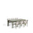Set mit Ausziehtisch Brela aus grünem Aluminium und 6 stapelbaren Stühlen Luri aus grünem Aluminium und beigem Texteline 205 (287) x 100 cm von Kave Home – Bild 1