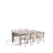 Set mit Ausziehtisch Brela und 6 Stühlen Luri aus Aluminium und beigem Texteline 205 (287) x 100 cm von Kave Home – Bild 1