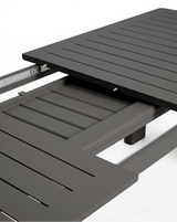 Set mit Ausziehtisch Livorno aus Aluminium in Graphit und 6 Stühlen Alimia aus Aluminium in Graphit und Synthetikseil in Grau, 233 (350) x 100 cm von Kave Home – Bild 5