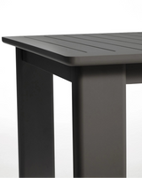 Set mit Ausziehtisch Livorno aus Aluminium in Graphit und 6 Stühlen Alimia aus Aluminium in Graphit und Synthetikseil in Grau, 233 (350) x 100 cm von Kave Home – Bild 7