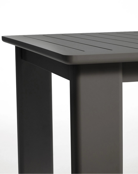 Set mit Ausziehtisch Livorno aus Aluminium in Graphit und 6 Stühlen Alimia aus Aluminium in Graphit und Synthetikseil in Grau, 233 (350) x 100 cm von Kave Home – Bild 7