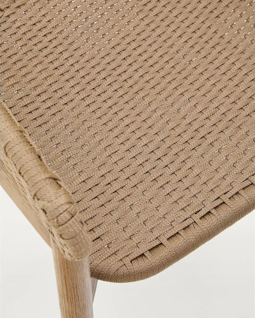 Set mit Tisch Sori aus massivem Akazienholz und 4 Stühlen Arinella aus massivem Akazienholz und beigem Seil, 200 x 100 cm FSC 100 % von Kave Home – Bild 4